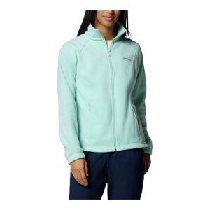 Columbia Women's Benton Springs Full Zip Fleece Jacket Small Light Blue Pockets